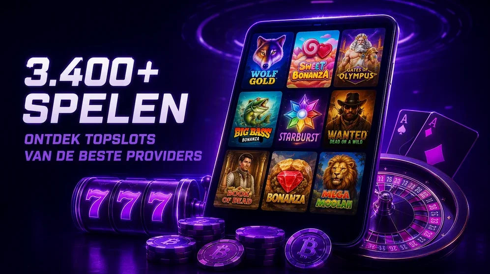Grid met slotspellen van verschillende providers