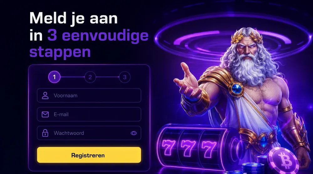 Registratieformulier met invulvelden e-mail en wachtwoord