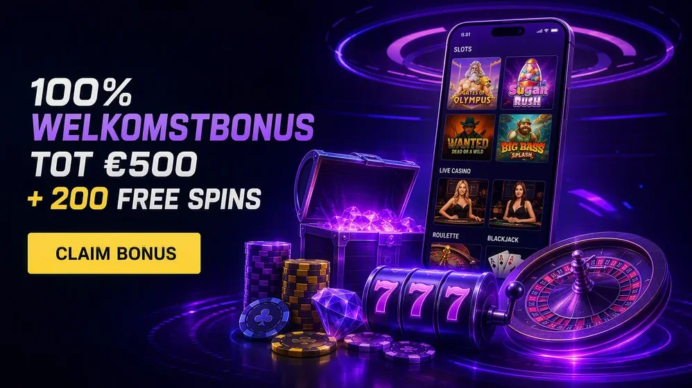 smartphone met casino app op iOS en Android